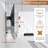 JOY worker Height Adjustable Cubicle Monitor Mount, 13"-34" Hanger, VESA 75*75/100*100mm, Black, Holds Up to 17.6 lbs