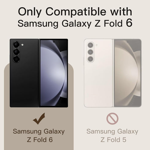 JETech Front Privacy Screen Protector for Samsung Galaxy Z Fold 6, Anti-Spy Tempered Glass Film, Case-Friendly, 2-Pack
