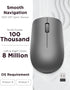 Lenovo 530 Full Size Wireless Computer Mouse for PC and Laptop, 2.4 GHz Nano USB Receiver, Ambidextrous Design,