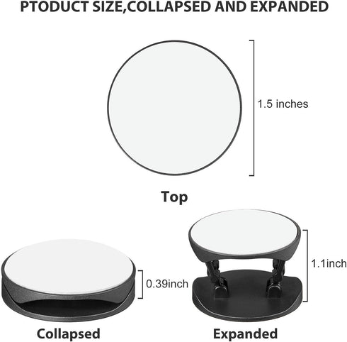 Weewooday 30-Pack Black Phone Grip Holders with Double-Sided Adhesive for Custom DIY