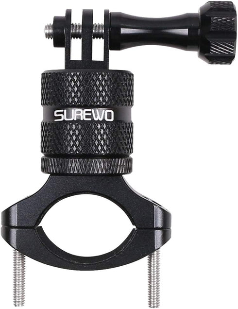 SUREWO Bike Mount for GoPro Hero 12/11/10/9/8/7/6/5 Black, Aluminum Handlebar Mount for Action Cameras