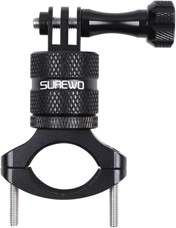 SUREWO Bike Mount for GoPro Hero 12/11/10/9/8/7/6/5 Black, Aluminum Handlebar Mount for Action Cameras