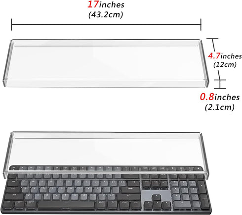 Geekria Full Size Keyboard Dust Cover, Clear Acrylic Cover for 104 Keys Mechanical Keyboard, Compatible with Logitech