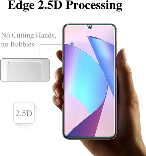 Pokolan Screen Protector for Samsung Galaxy S21 5G - 3-Pack, 6.2-inch Tempered Glass, Fingerprint Reader, Bubble Free