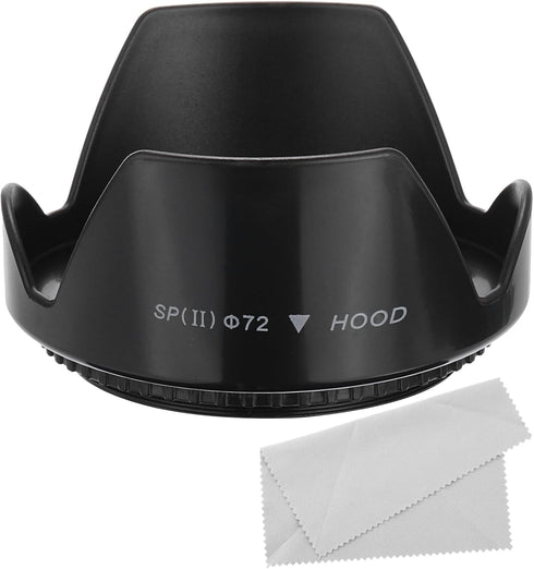 PATIKIL 72mm Flower Lens Hood Protector with Cloth, Anti-Reflection for Nikon, Fujifilm, Pentax, Leica