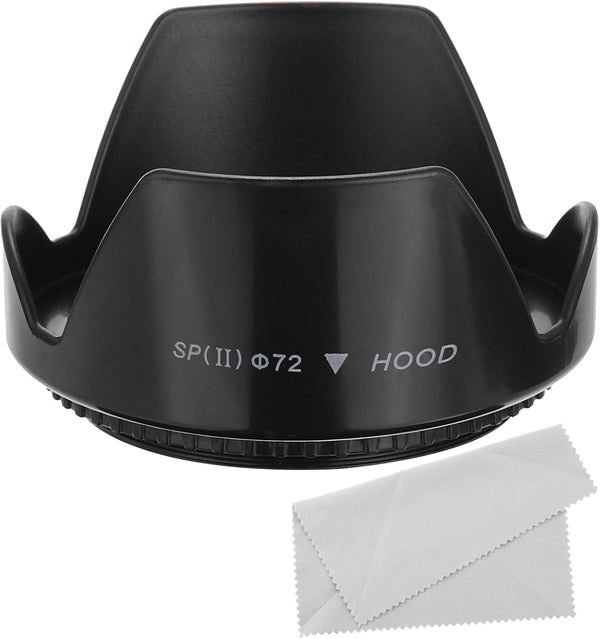 PATIKIL 72mm Flower Lens Hood Protector with Cloth, Anti-Reflection for Nikon, Fujifilm, Pentax, Leica