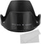 PATIKIL 72mm Flower Lens Hood Protector with Cloth, Anti-Reflection for Nikon, Fujifilm, Pentax, Leica