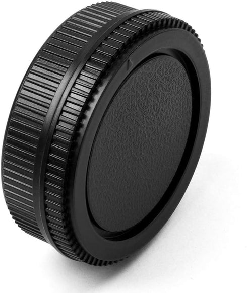 Camera Body Cap & Lens Rear Cap Cover Replacement Set for Olympus OM Mount Cameras, 2 Sets
