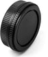 Camera Body Cap & Lens Rear Cap Cover Replacement Set for Olympus OM Mount Cameras, 2 Sets