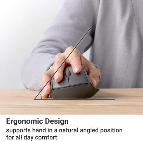 ELECOM Wireless Mouse Ergonomic shape, 2.4Ghz with Receiver, Silent Click, 20-Month Battery Life, 2000DPI, 3 buttons, Optical Sensor, Compatible with PC, Mac, Laptop, SHELLPA, Black (M-SH10DBSKBK)
