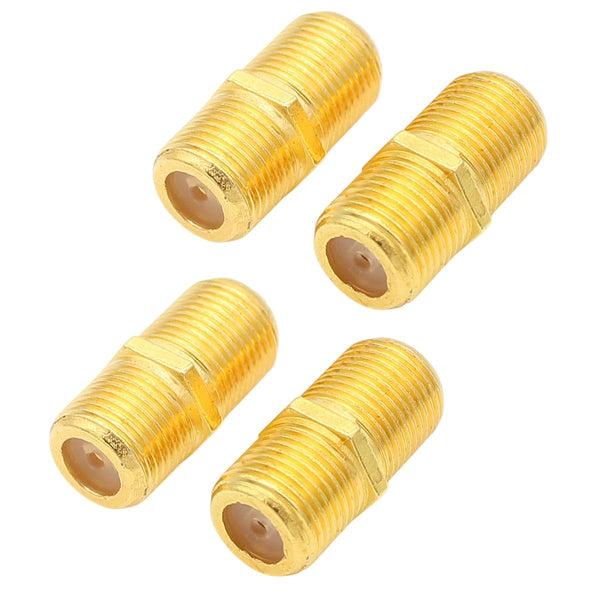 exgoofit Coaxial Cable Connector, 4-Pack F Type Female to Female Connector RG6 Coax