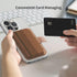 Sinjimoru Pull & Eject Magnetic Wallet for iPhone, Finger Grip for MagSafe Card Holder, Compatible with MagSafe Wallet
