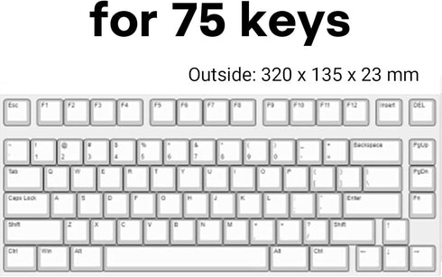 Hyekit Premium Acrylic Keyboard Clear Cover Protector, Anti-Cat Dust Cove for 75% Mechanical Keyboard