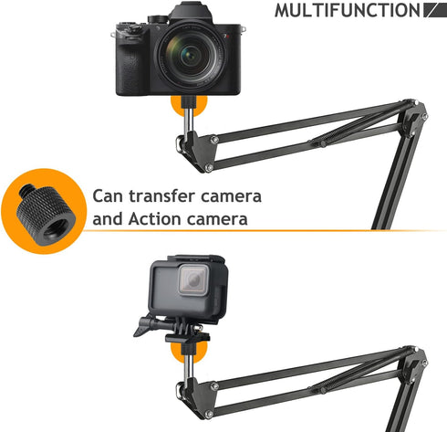Camera Adapter Set 1/4" Male to 3/8" Female & 3/8" Male to 1/4" Female for Monitor, Tripod, Mount