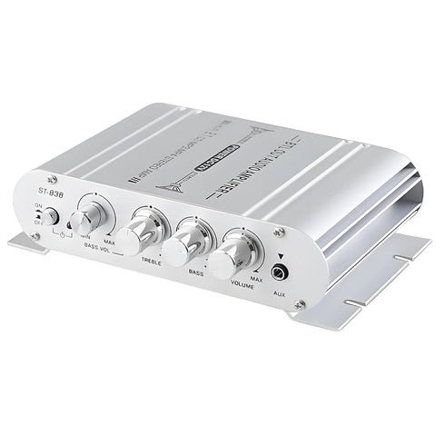 VQP 2.1 Channel Mini Amplifier, 20W+20W+40W Hi-Fi Power Amplifier, DC 12V 2A Subwoofer