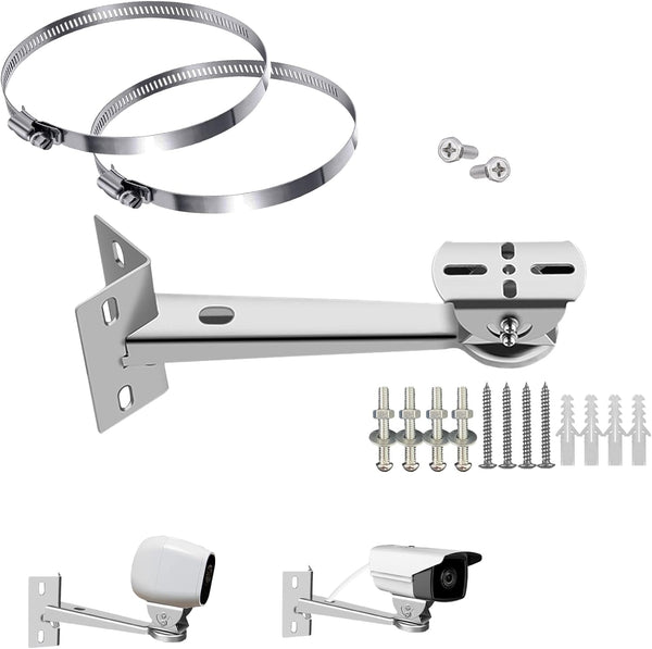 WiTi Stainless Steel Corner and Pole Mount Bracket for Surveillance Camera, Extension Arm Holder for CCTV