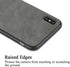 SALAWAT Slim Shock Proof Phone Case for iPhone Xs, Lightweight Premium PU Leather TPU Bumper Protection (Gray)