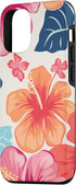 iPhone 15 Pro Hibiscus Flower, Summer Floral Hawaiian Pattern, Flowers Case