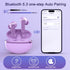 Wireless Earbuds, True Wireless Bluetooth 5.3 Earbuds with Charging Case, Stereo Headphones for iPhone/Android (Purple)