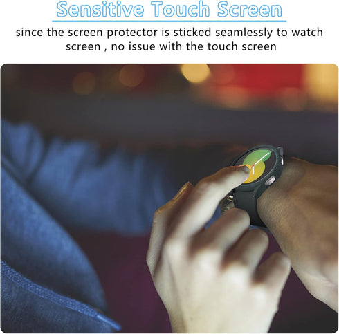 Haojavo 6+8 Pack Screen Protector Case for Samsung Galaxy Watch FE/5/4 40mm, Hard PC Bumper Shell + Anti-Fog Glass Film