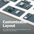 POUT H3 3-in-1 Split Max Wireless Charging Mouse Pad Fast Qi Charger, Mousepad Mat, and Magnetic Tray Organizer