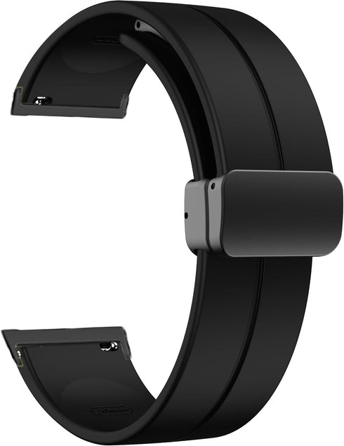 Compatible for ITOUCH AIR 4 Bands, 24mm Soft Silicone Magnetic Buckle Sport Wristband Replacement Straps Women Man Compatible for ITOUCH AIR 4 41mm / 46mm / Air 3 44mm Smartwatch