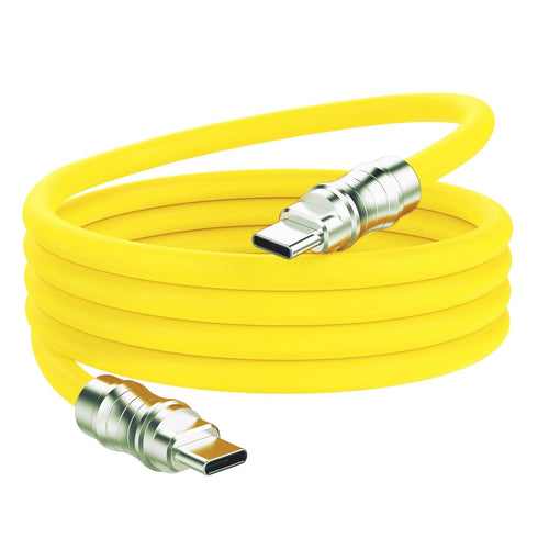 USB C to USB C Silicone Cable 1.6FT, Ultra Flexible Type C 100W Fast Charging for Phones, Tablets, Laptops