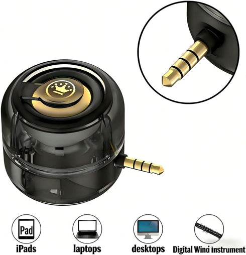 YOBCHYUD 2026 3.5mm MP4 Portable Speaker,Small Speakers with Aux Input Jack,Plug-in Mini Speaker,Sutable