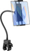 Evekea Gooseneck Tablet Holder, iPad Holder for Stroller/Treadmill/Golf Cart/Boat/Mic Stand/Wheelchair/Gym Bicycle Handlebar Clamp,
