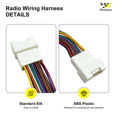 2008-2019/Kia 2013, Radio Wiring Harness Compatible with Mit-Subi-shi Stereo Installation Wire Harness Kit Aftermarket