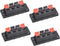uxcell 4 Way Spring Speaker Terminal Clip, Push Release Connector Cable Terminals Strip Block, 4Pcs