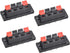 uxcell 4 Way Spring Speaker Terminal Clip, Push Release Connector Cable Terminals Strip Block, 4Pcs