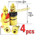 CESS Amplifier Terminal Connector Binding Post Banana Plug Jack Socket, 4 Pack