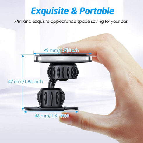 WixGear Universal Stick On Swivel Mount (2 Pack) Dashboard Magnetic Phone Holder for Car, Mini Tablets with Fast