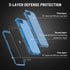 Heavy Duty Phone Case for iPhone SE 2022 (3rd Gen), Rugged Protective Drop Proof Case with Glass Screen Protector