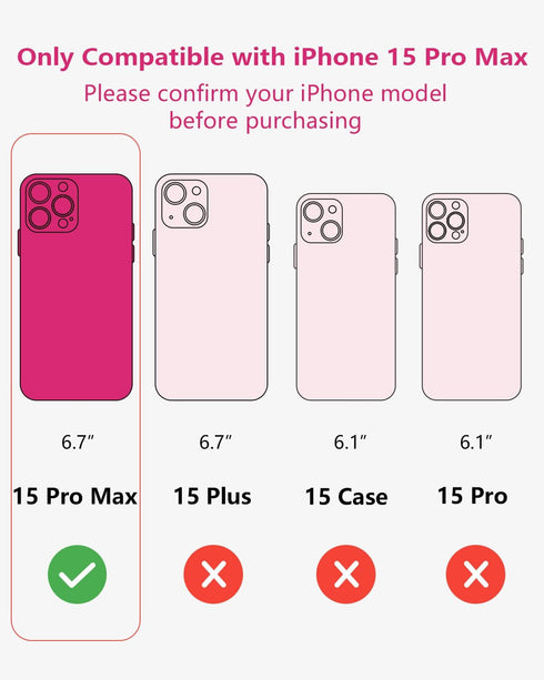 iPhone 15 Pro Max Case with Camellia Blossom Floral Design, Cute Clear Flower Cover for Women, Slim Shockproof Bumper