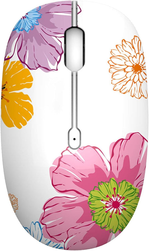 TENMOS M101 Wireless Mouse Cute Silent Computer Mice with USB Receiver, 2.4G Optical Wireless Travel Mouse