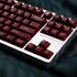 114 Keycaps Translucent Red Keycaps, Cherry Profile Doubleshot PBT Keycap Set for 61/64/87/104/108 Cherry MX Switches