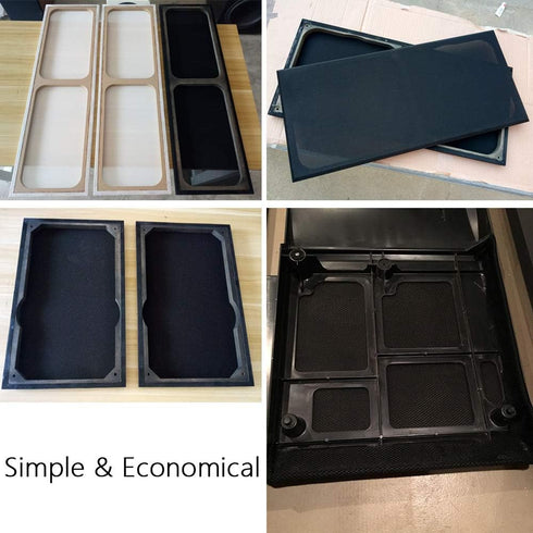Speaker Grill Cloth Stereo Mesh Fabric - Black for Speaker Repair, 55 x 40 in / 140 x 100 cm