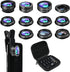 Phone Camera Lens Kit, 11 in 1 for iPhone and Android, Wide Angle, Macro, Telephoto, Filters
