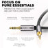 DUKABEL Top Series 3.5mm AUX Cable, 4 Feet Gold-Plated Nylon Braided Male to Male Stereo Audio Cord for Speakers