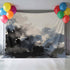 Hokiten 12x8 Backdrop for Photography, Black Blue Beige Brushed Microfiber Fabric Backdrop Curtain for Photo, Modern