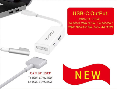 Mag-Safe to USB C Adapter, 3-in-1 Mag-Safe 1 & 2 Adapter for iPhone 15 Series, M1/M2 MacBook