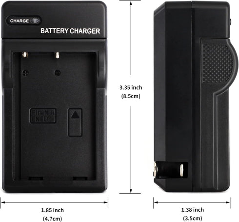 EN-EL9 Wall Charger for Nikon D3000, D40, D40x, D5000, D60 and More, Foldable Plug Included