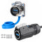 CNLINKO LP-24 USB3.0 Connector Set, Type A Female, Male Plug with 20 Inches Cable, Panel Mount Receptacles Socket IP68