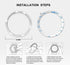 Bands Compatible with Samsung Gear Sport/Galaxy Watch 42mm/Galaxy 4 Classic (42mm), Luxury Rhinestone Diamond Steel