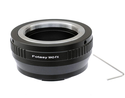 Fotasy Adjustable M42 Lens to Fuji X Adapter, 42mm Screw Mount Lens Compatible with Fujifilm X-Mount Models