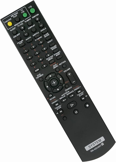 RM-ADU007 Remote Control Replacement for Sony DAV-HDX274, HCDHDX277, HCD-HDX287WC, HCD-HDX576, DAV-HDX475