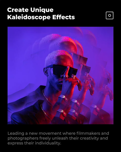 K&F CONCEPT 77mm Kaleidoscope Filter, Special Effects Filter Prism Crystal Glass with Multi Refraction Subjects
