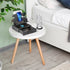 Black Wood Phone Docking Station - Nightstand Organizer for 3 Phones with Drawer for Valuables, Apple Watch Compatible